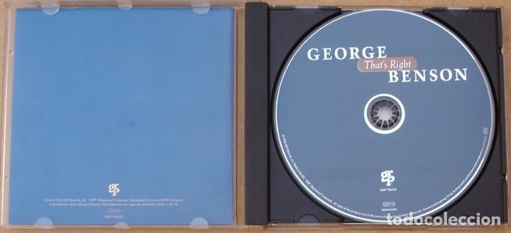 CDs de m&uacute;sica: GEORGE BENSON - THATS RIGHT (CD) 1996 - 12 TEMAS - Foto 2