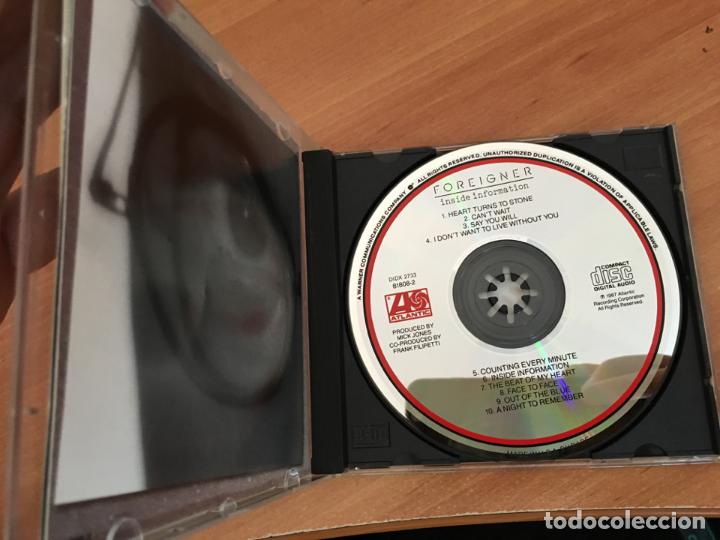 CDs de m&uacute;sica: FOREIGNER (INSIDE INFORMATION) CD 10 TRACK (CDIM7) - Foto 2