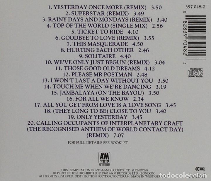 CDs de m&uacute;sica: Carpenters - Their Greatest Hits - CD - Foto 2