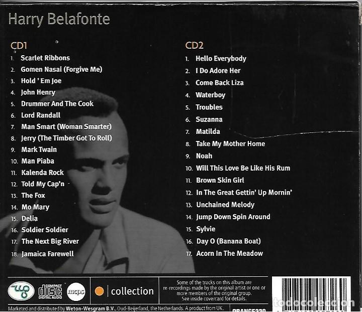 CDs de m&uacute;sica: HARRY BELAFONTE. COLLECTION. 2 CD&acute;S - Foto 2