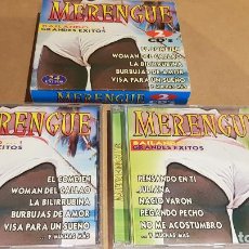 CDs de Música: MERENGUE / BAILANDO GRANDES ÉXITOS / PACK 2 CDS - MEDITERRÁNEO MUSIC / 24 TEMAS / LUJO.. Lote 162864030