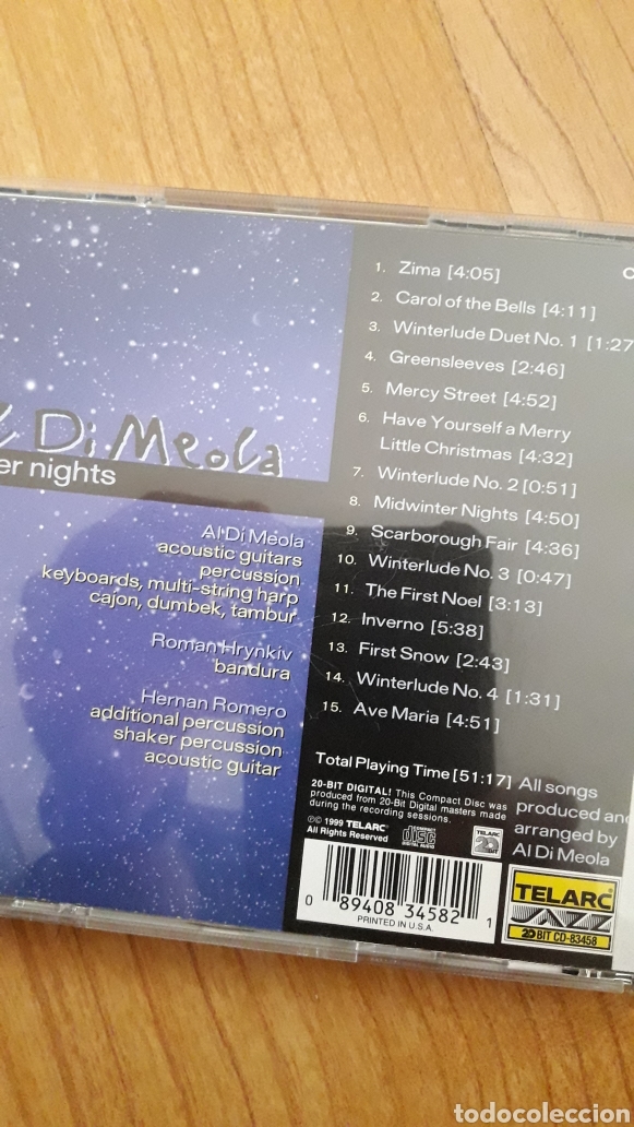CDs de m&uacute;sica: AL DI MEOLA. WINTER NIGHTS - Foto 2