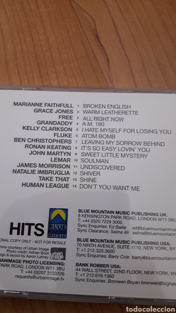CDs de m&uacute;sica: BLUE MOUNTAIN MUSIC HITS - Foto 2