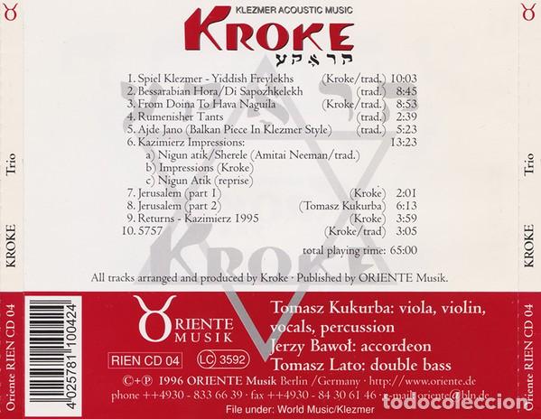 CDs de m&uacute;sica: Kroke - Trio - CD - Foto 2