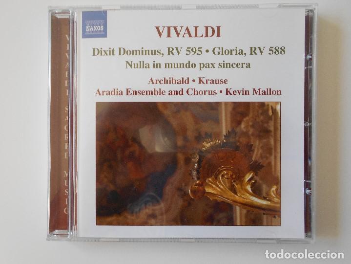 CD de Música: VIVALDI. DIXIT DOMINUS, RV 595. GLORIA, RV 588. NULLA IN MUNDO PAX SINCERA. COMPACTO NAXOS.