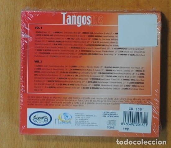 CDs de m&uacute;sica: VARIOS - TANGOS - 2 CD - Foto 2