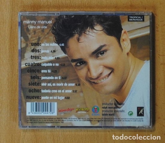 CDs de m&uacute;sica: MANNY MANUEL - LLENO DE VIDA - CD - Foto 2