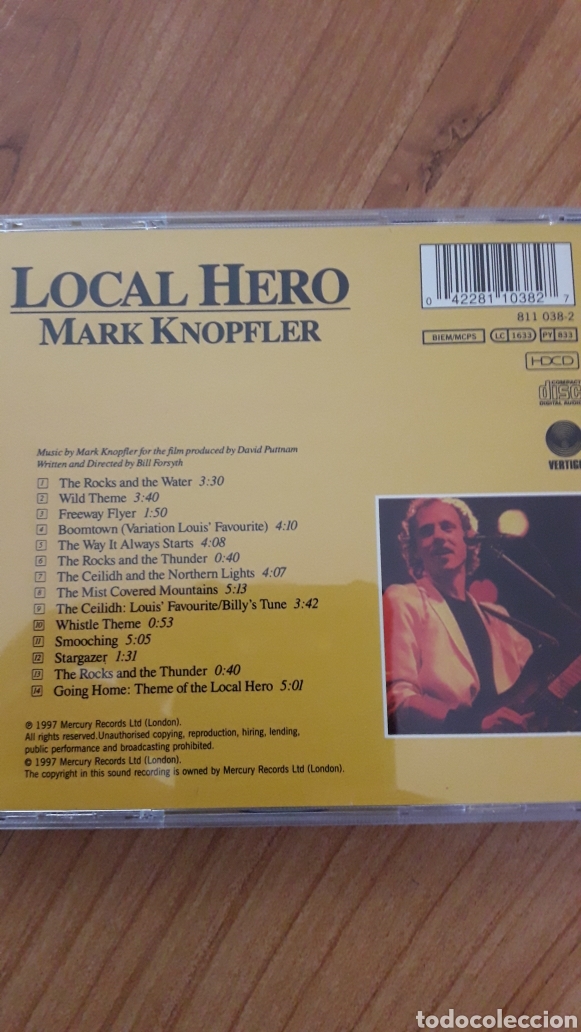 CDs de m&uacute;sica: MARK KNOPFLER. LOCAL HERO - Foto 2