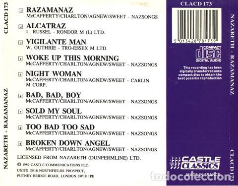 CDs de m&uacute;sica: Nazareth - Razamanaz -  CD - Foto 2
