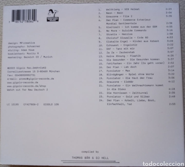 CDs de m&uacute;sica: NEW DEUTSCH Dj Hell Gigolo Records - Foto 2