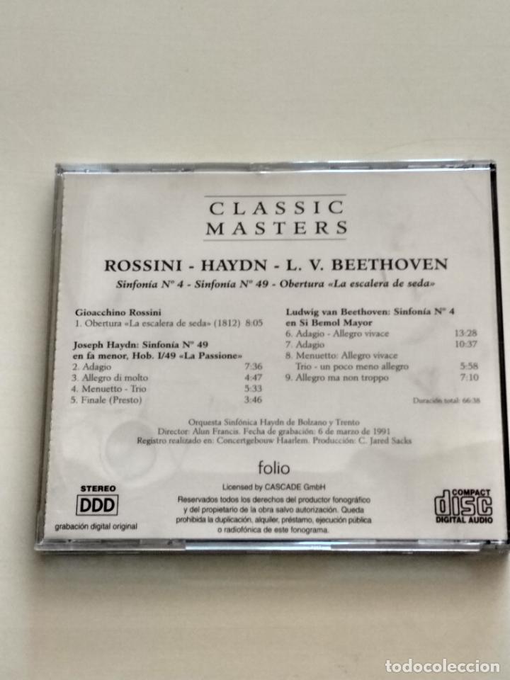 CDs de m&uacute;sica: BEETHOVEN - HAYDN - ROSSINI - CLASSIC MASTERS - Foto 2