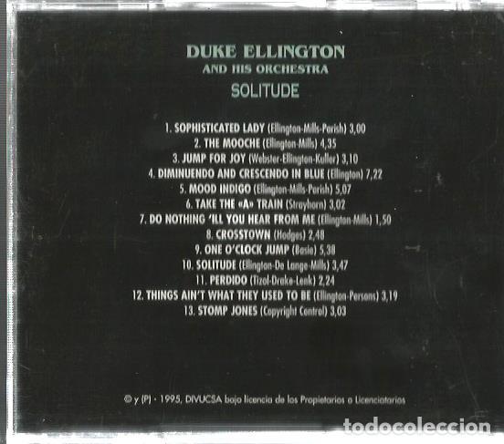 CDs de m&uacute;sica: CD DUKE ELLINGTON AND HIS ORCHESTRA : SOLITUDE - Foto 2