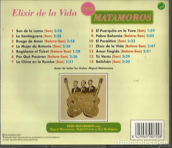 CDs de m&uacute;sica: CD TRIO MATAMOROS ( CUBA ) : ELIXIR DE LA VIDA / SUS EXITOS - Foto 2