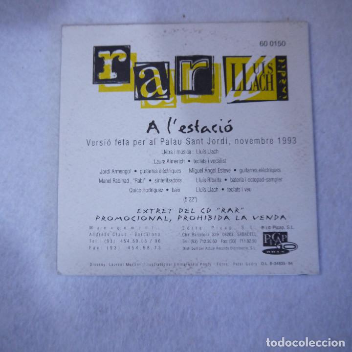 CDs de m&uacute;sica: LLU&Iacute;S LLACH - RAR (A LESTACI&Oacute;) - CD SINGLE PROMOCIONAL - Foto 2