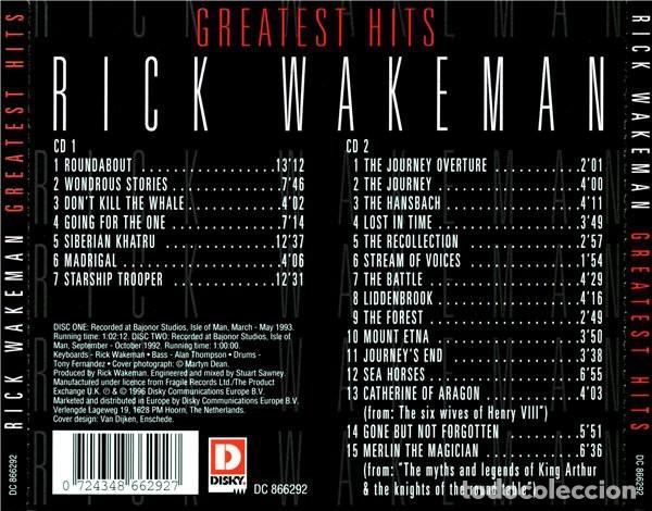 CDs de m&uacute;sica: Rick Wakeman - Greatest Hits - 2xCD - Foto 2