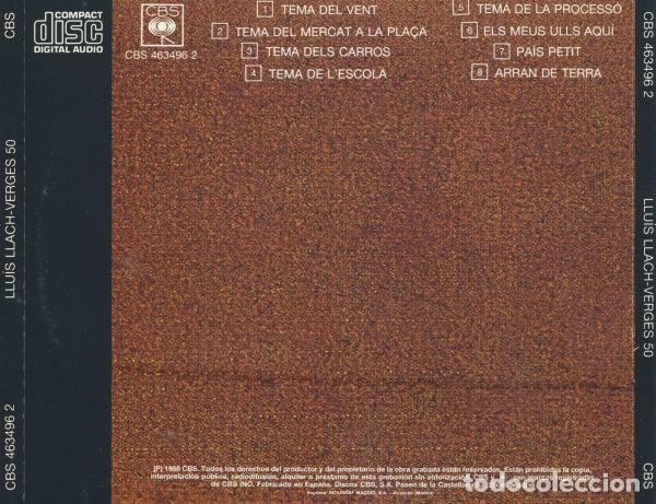 CDs de m&uacute;sica: Lluis Llach - Verges 50 - CD - Foto 2