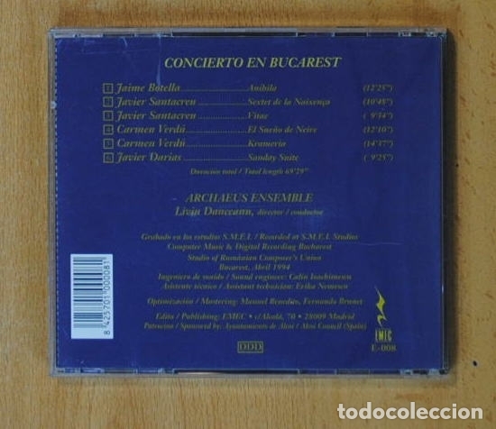 CDs de m&uacute;sica: ARCHAEUS ENSEMBLE - CONCIERTO EN BUCAREST - CD - Foto 2