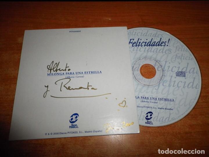 CDs de Música: ALBERTO CORTEZ Milonga para una estrella CD SINGLE PROMO FIRMADO FELICITACION PITOKES AUTOGRAFO - Foto 1 - 167595128