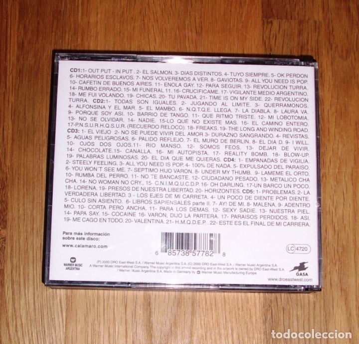 CDs de m&uacute;sica: ANDR&Eacute;S CALAMARO. El Salm&oacute;n (5 CDs) - Foto 5