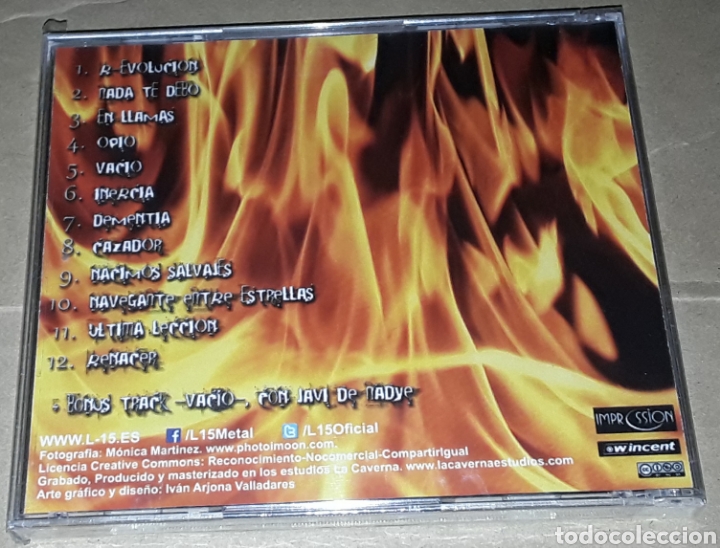 CDs de m&uacute;sica: CD - L-15 - EN LLAMAS - L - 15 - Foto 2