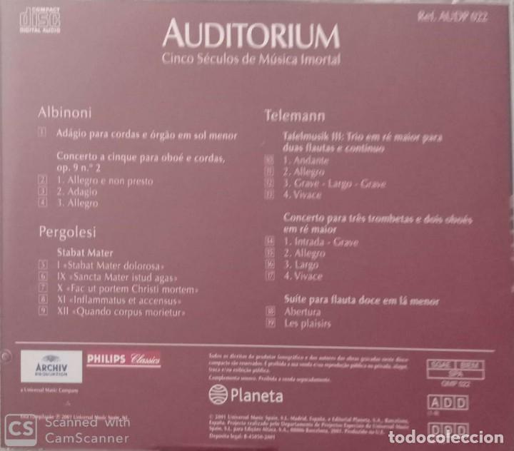 CDs de m&uacute;sica: Albinoni &middot; Pergolesi &middot; Telemann - Foto 2