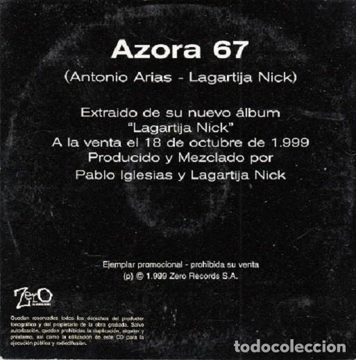 CDs de m&uacute;sica: LAGARTIJA NICK - AZORA 67 - CD SINGLE PROMO # - Foto 2