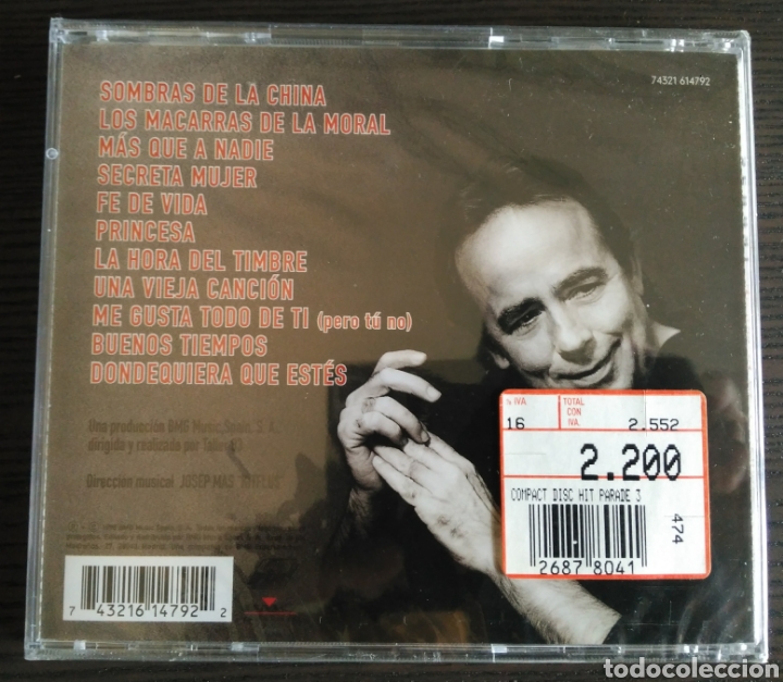 CDs de m&uacute;sica: Serrat. Sombras de la China. 1998 - Foto 2