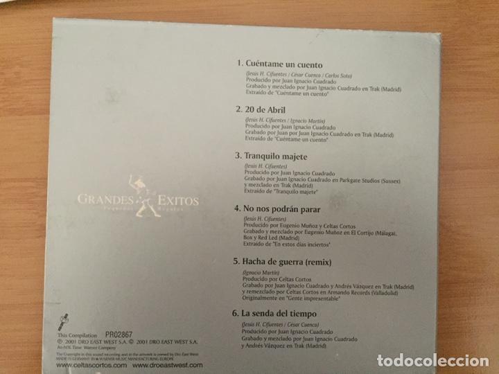CDs de m&uacute;sica: CELTAS CORTOS.  Grandes &eacute;xitos. (6 temas).  (cd single 2001) - Foto 2