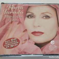 CD de Música: ROCÍO JURADO 'VOLCÁN DE AMOR Y FUEGO' 3X CDS RECOPILATORIO 2004. Lote 168599696