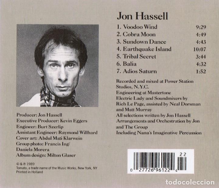 CDs de m&uacute;sica: JON HASSELL &uml;EARTHQUAKE ISLAND&uml; (CD) - Foto 2