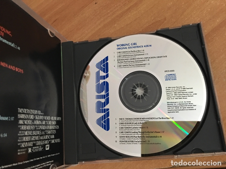 CDs de m&uacute;sica: WORKING GIRL B.S.O. (CDIM7) - Foto 2