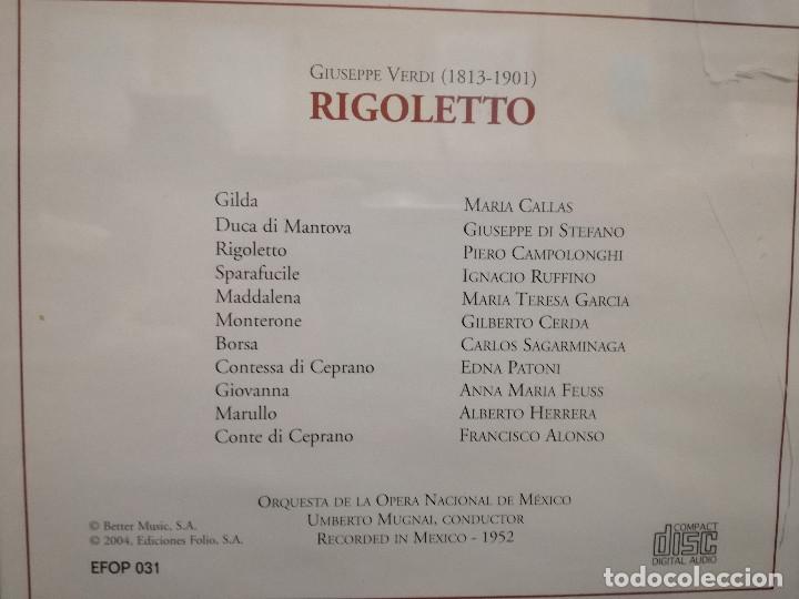 CDs de m&uacute;sica: DOBLE CD - RIGOLETTO - GIUSEPPE VERDI - Foto 4