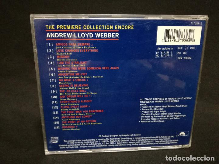 CDs de m&uacute;sica: CD - ANDREW LLOYD WEBBER - THE PREMIERE COLLECTION ENCORE - Foto 2