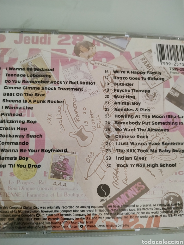 CDs de m&uacute;sica: Ramones mania - Foto 2