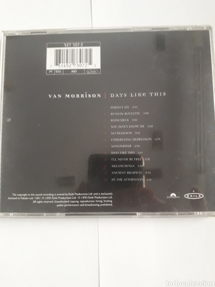 CDs de m&uacute;sica: Van Morrison. Days Like This - Foto 2