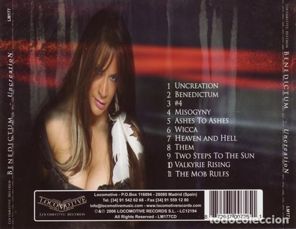 CDs de m&uacute;sica: Benedictum - Uncreation - CD - Foto 2