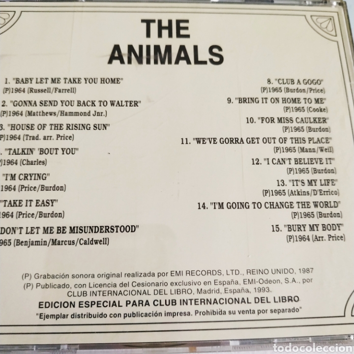 CDs de m&uacute;sica: The animals greatest hits - Foto 2