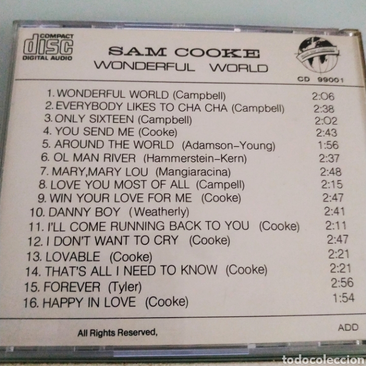 CDs de m&uacute;sica: Sam cooke wonderful world - Foto 2