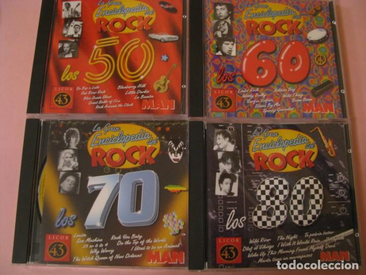 CDs de M&uacute;sica: 4 CD. LA GRAN ENCICLOPEDIA DEL ROCK. LOS 50, 60,70,80. LICOR 43 MAN. 1997.
