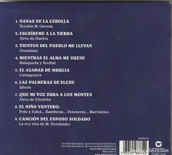 CDs de m&uacute;sica: MANUEL GERENA CON MIGUEL HERNANDEZ (CD WARNER 2017) DIGIPACK - Foto 2
