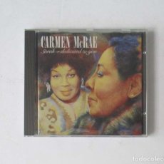 CDs de Música: CARMEN MC RAE - SARAH DEDICATED TO YOU. Lote 171002033