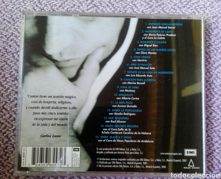 CDs de m&uacute;sica: CD Carlos Cano - Que naveguen los sue&ntilde;os - Foto 2