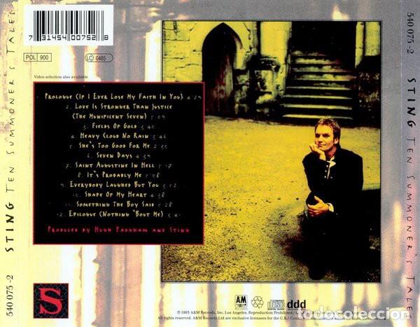 CDs de m&uacute;sica: Sting - Ten Summoners Tales  - CD - Foto 2