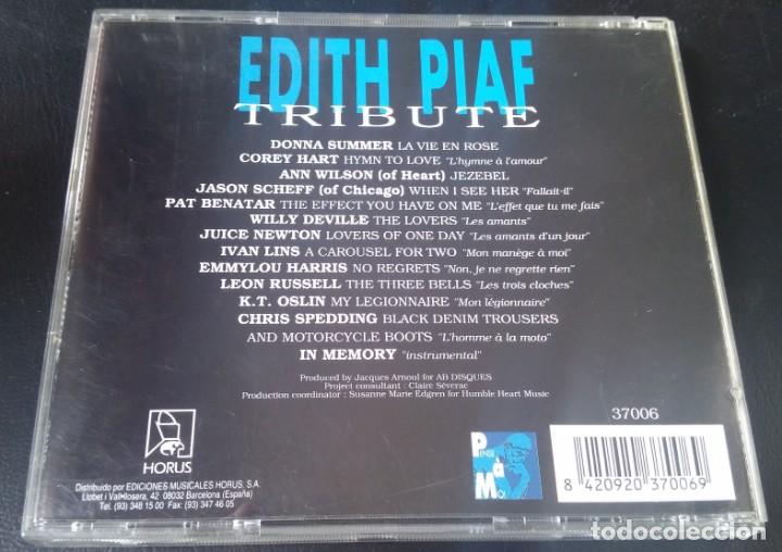 CDs de m&uacute;sica: EDITH PIAF - TRIBUTE - 13 TEMAS - Foto 2