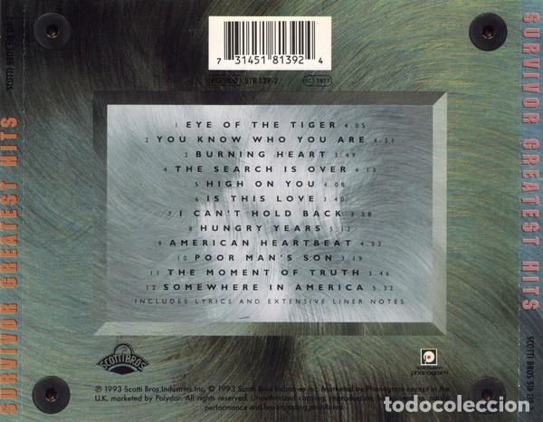 CDs de m&uacute;sica: Survivor - Greatest Hits - CD - Foto 2