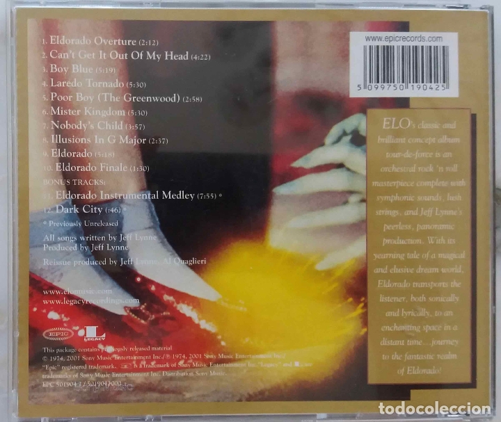 CDs de m&uacute;sica: ELECTRIC LIGHT ORCHESTRA, ELO. ELDORADO. CD CON TEMAS EXTRAS - Foto 2