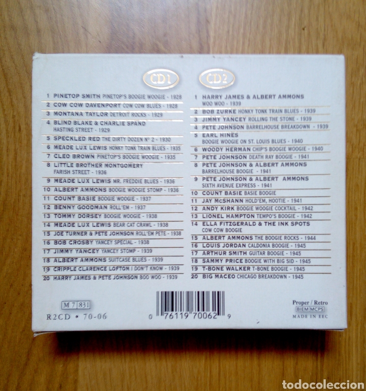 CDs de m&uacute;sica: Boogie Woogie - The gold collection, Proper, 1998. EEC. - Foto 7