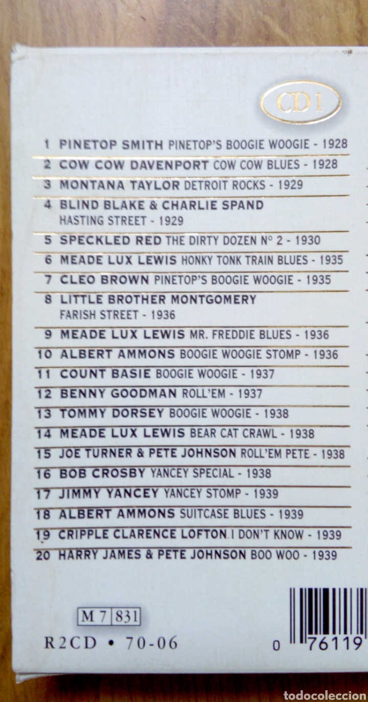CDs de m&uacute;sica: Boogie Woogie - The gold collection, Proper, 1998. EEC. - Foto 8