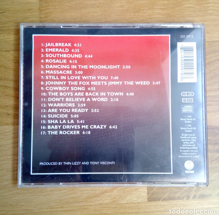 CDs de m&uacute;sica: Thin Lizzy - Live and dangerous, Vertigo, 1996. UK. - Foto 5