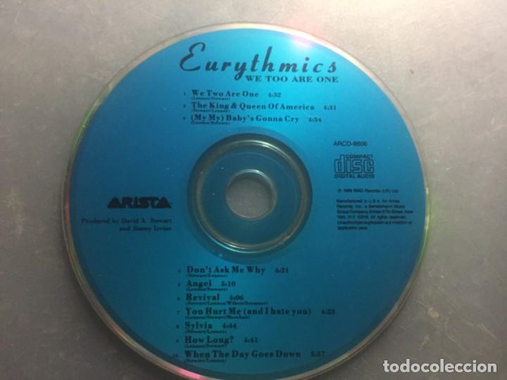 CDs de m&uacute;sica: CD EURYTHMICS WE TOO ARE ONE SIN CARATULA - Foto 1